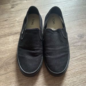 Toms Black Slip-On Loafers